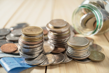 Saving money and account banking for finance concept