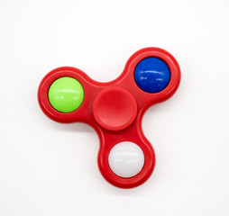 Red fidget spinner with LED inside