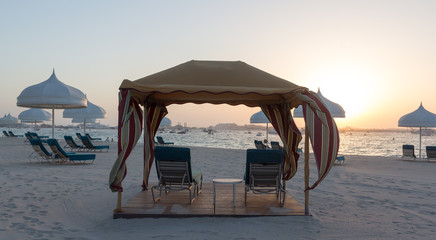 Luxurious gazebo on the beach