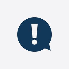 Exclamation mark. Hazard warning symbol. Flat design style. Vector.