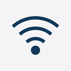 Wifi Symbol. Vector wireless network icon. Flat design style.