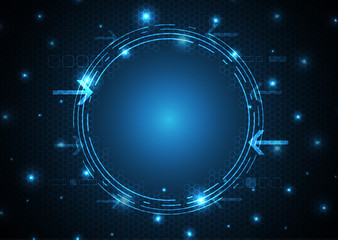 technology digital future abstract circle background