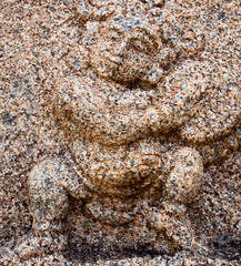 Close-up of Carvings at Hampi Ruins