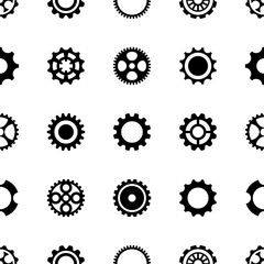 Seamless pattern different gear wheels