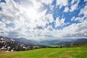 Fototapeta na wymiar The Caucasus mountain range, Georgia.