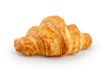Croissant on white background