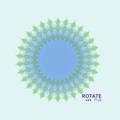 Vector abstract mandala symbol / Round pattern with geometric shapes