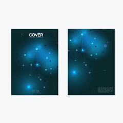 Vector cover templates brochure / Abstract connect and network background