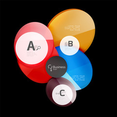 Abstract circles on black