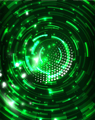 Fototapeta premium Neon circles abstract background