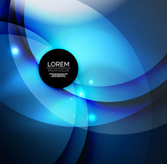 Overlapping circles on glowing abstract background