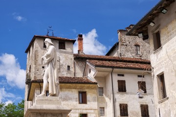 Fototapeta na wymiar Feltre, Belluno Italia particolari del centro storico medioevale - '900