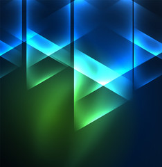 Obraz premium Glowing geometric shapes
