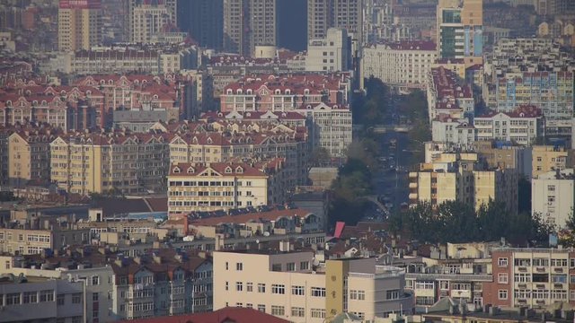 Crowded china city building.