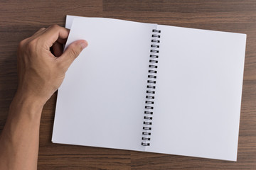 left hand is open a blank book