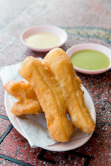 Oil-fried pastry or fried breadstick is a long golden-brown deep-fried strip of dough eaten in China and (by a variety of other names) in other East and Southeast Asian cuisines.