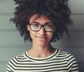 Stylish Afro American girl