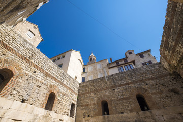 Fototapeta na wymiar Inner Square of Diocletian apos s Palace at Split Dalmatia Croatia