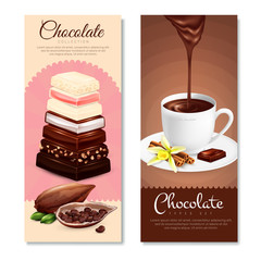Chocolate Vertical Banners Set