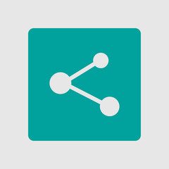 Share  sign icon. Vector of flat design style.