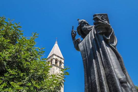  Gregory of Nin, statue of the cleric who fought for services and bible in Croatian language, by Ivan Mestrovic
