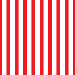 Obraz premium Seamless Vertical Stripe Pattern. Vector Red and White Background