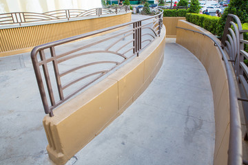 ramp way for support wheelchair disabled people.