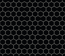 geometric hexagon seamless vector grid pattern background
