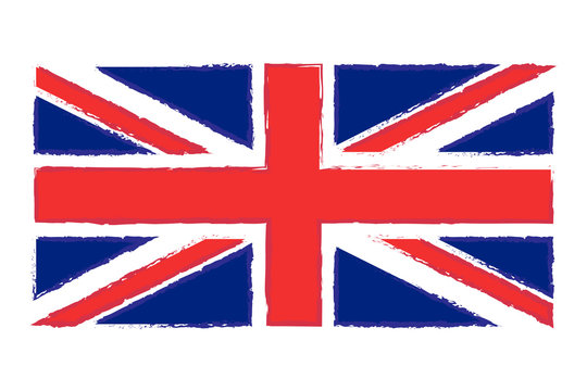 Flag of England. Isolated. White background.