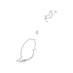 Grenada map silhouette