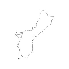 Guam map silhouette