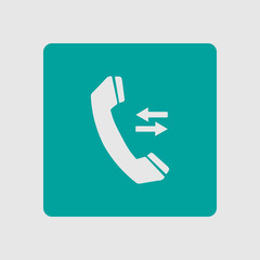 Phone icon. Flat design style. Feedback symbol.