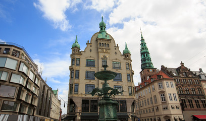 Fototapeta na wymiar view from the town center of Copenhagen, Denmark