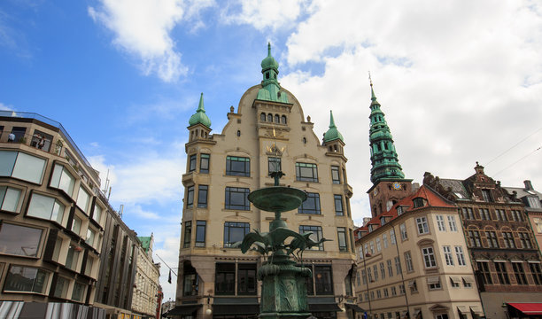 view from the town center of Copenhagen, Denmark