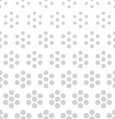 geometric seamless floral halftone vector pattern