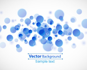 Vector abstract background: blue circles