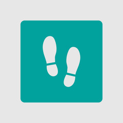 Black Imprint soles shoes icon. Flat design style.