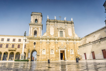 Cathedral in city center of Brindisi, Puglia, Italy
