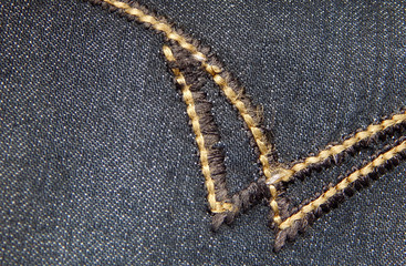 closeup of Jeans Trouser stitch for use as background or element