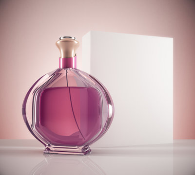 Pink female perfume