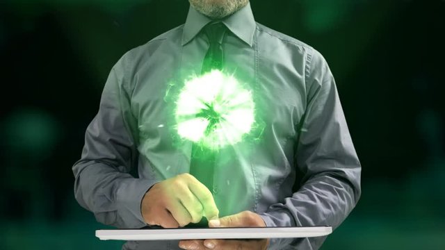 digital world coming out from tablet show global network communication connections