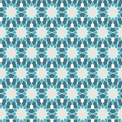 Seamless patterns with geometric ornaments. Vector set of arabic seamless textures