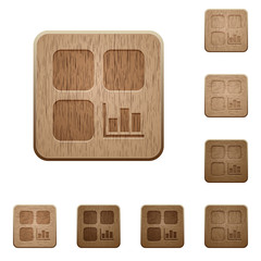 Component statistics wooden buttons