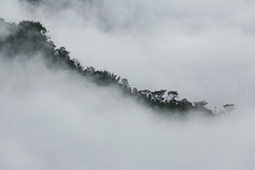 Mountain and Fog in Phetchabun Province, Thailand.
