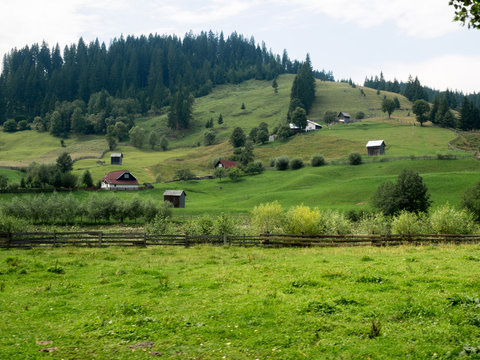 Landscape of Argel's Valley in Bucovina, Romania
