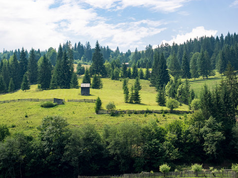 Landscape of Argel's Valley in Bucovina, Romania