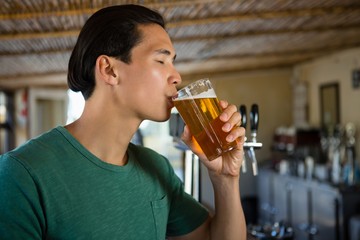 Man drinking beer