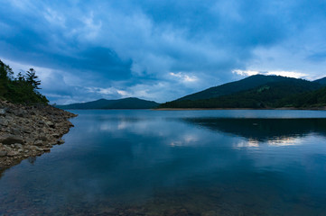 Mountain lake landscape