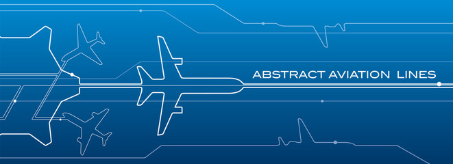 Abstract airport white lines composition, transportation aviation background, vector design wallpaper