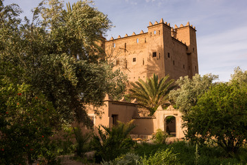 Ancient Kasbah (fort) in the oasis of Skoura, Morocco